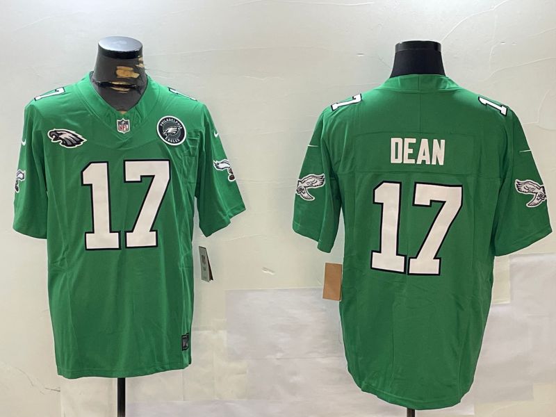 Men Philadelphia Eagles #17 Dean Green Throwback 2024 Nike Vapor Limited NFL Jersey style 3